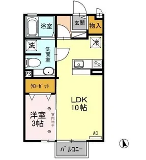 グランソシエ B【2階】の間取り