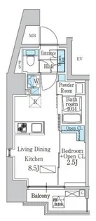 デュオフラッツ品川戸越【6階】の間取り
