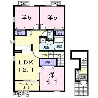 スイート グランデII【2階】の間取り