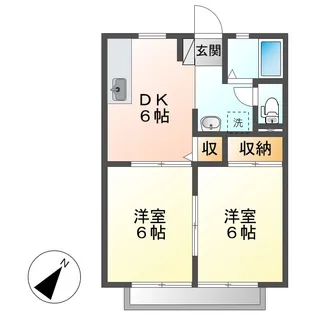 サンライフひろみねB【2階】の間取り