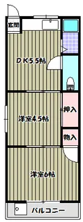 狭山桜台マンション【4階】の間取り