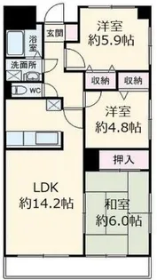 エマーレ南浦和【4階】の間取り