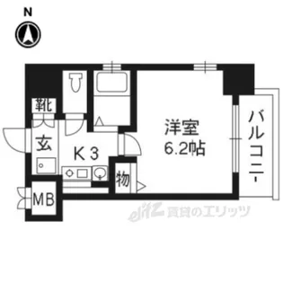 ベラジオ二条城前【4階】の間取り