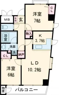 クール・ドゥ・サンセール【1階】の間取り