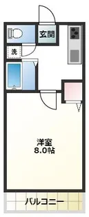 第2年見マンション【1階】の間取り