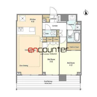 オアーゼ新宿市谷薬王寺【2階】の間取り