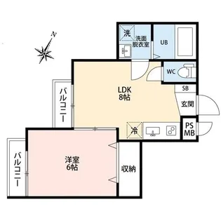 東京都世田谷区北烏山2【アパート】の間取り