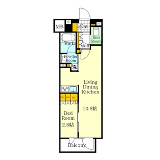 レフィールオーブ代々木【3階】の間取り