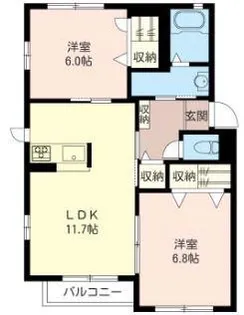 グランドール B棟【1階】の間取り