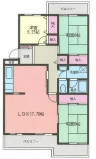森の里くすのき台団地1号棟【3階】の間取り
