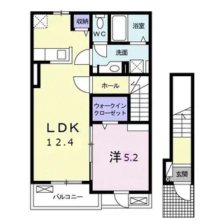 ノースプレインB【2階】の間取り