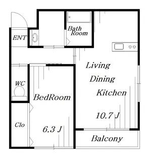 CASA RIVIERA【1階】の間取り