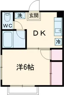 コーポあかし【1階】の間取り