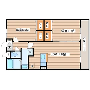 156南中山マンション【2階】の間取り