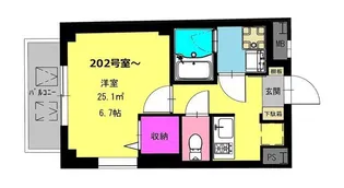 b’CASA町屋【4階】の間取り