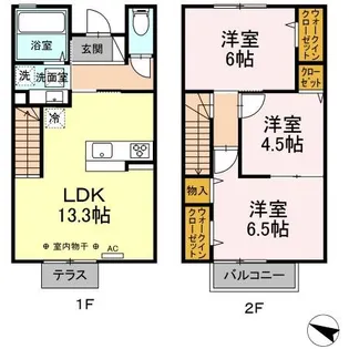 ボン ソレイユ Bの間取り