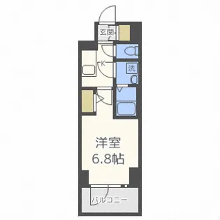 エスリード難波 THE FIRST【13階】の間取り