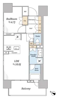 ガーデングラス板橋本町【8階】の間取り