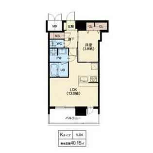 スプランディッド十三本町【15階】の間取り