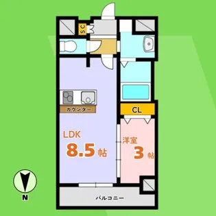 プレサンス岐阜ゼクシス【6階】の間取り
