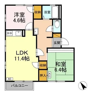 エミネンス高野台【2階】の間取り