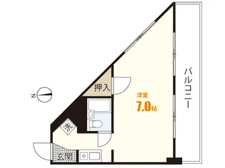 ロシェル川内【4階】の間取り