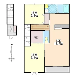 城山ヒルズB【2階】の間取り