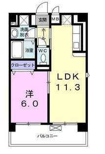 横網 リバーイースト【2階】の間取り