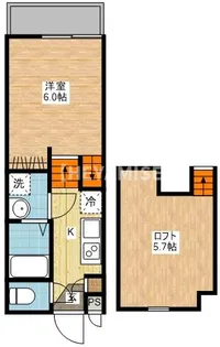 1SKの間取り画像