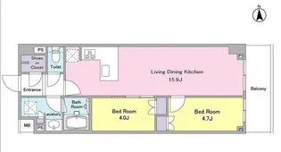 埼玉県川口市東川口1【マンション】の間取り