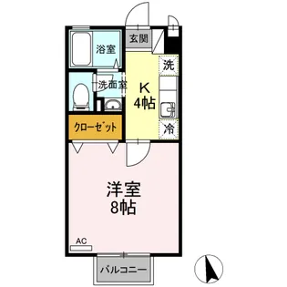 サウス・グリシーヌ【1階】の間取り