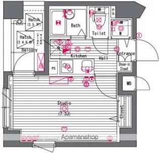 東京都新宿区下落合1【マンション】の間取り