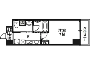 パウゼ東天満【5階】の間取り