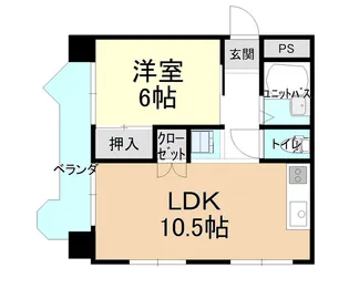河東ハイツ【4階】の間取り