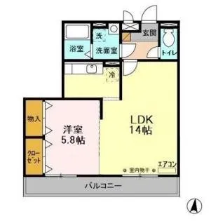 グレースヒルズI【3階】の間取り