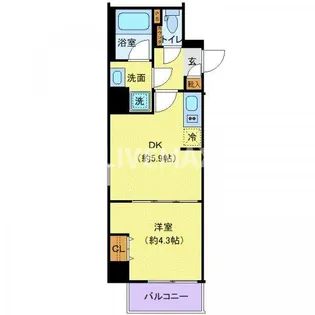 ディアレイシャス南砂町【2階】の間取り