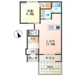 シャトー マリアージュ【1階】の間取り