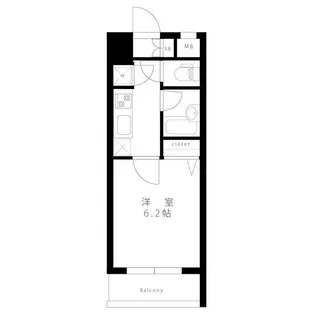 パレステュディオ渋谷WEST【10階】の間取り