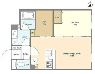 ウェルスクエアイズム下北沢WEST【1階】の間取り