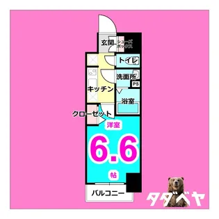 ディアレイシャス名古屋太閤通【13階】の間取り