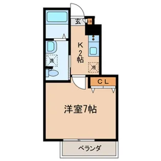 東京都立川市高松町2【アパート】の間取り