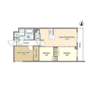 東京都練馬区中村3【マンション】の間取り