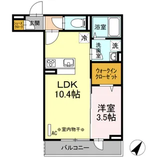 神奈川県相模原市中央区相生2【アパート】の間取り