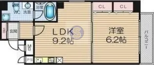 ラ・フォーレ松ヶ枝町II【9階】の間取り