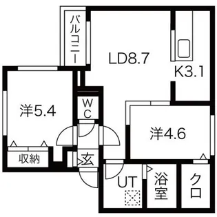 ブランシャールN15【4階】の間取り
