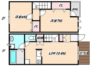 千葉県市川市若宮1【一戸建】の間取り