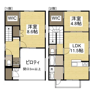 岡山県岡山市北区今4【一戸建】の間取り