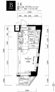 プレセダンヒルズ白金高輪【3階】の間取り