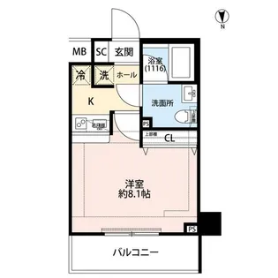 プレール・ドゥーク亀戸水神駅前【6階】の間取り