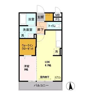 メイスクエアC【3階】の間取り